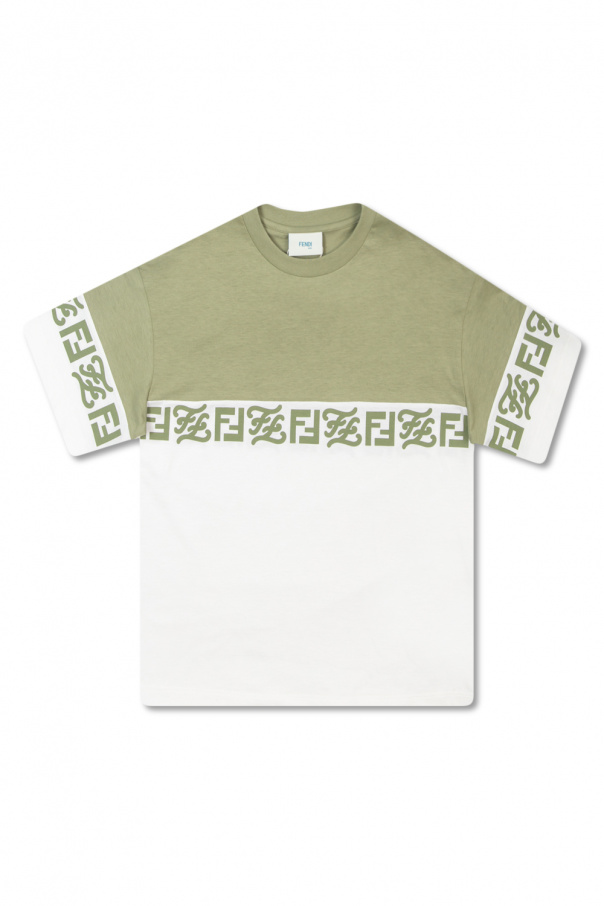 Fendi Kids Cardigan aus Pointelle-Strick - shirt with monogram 